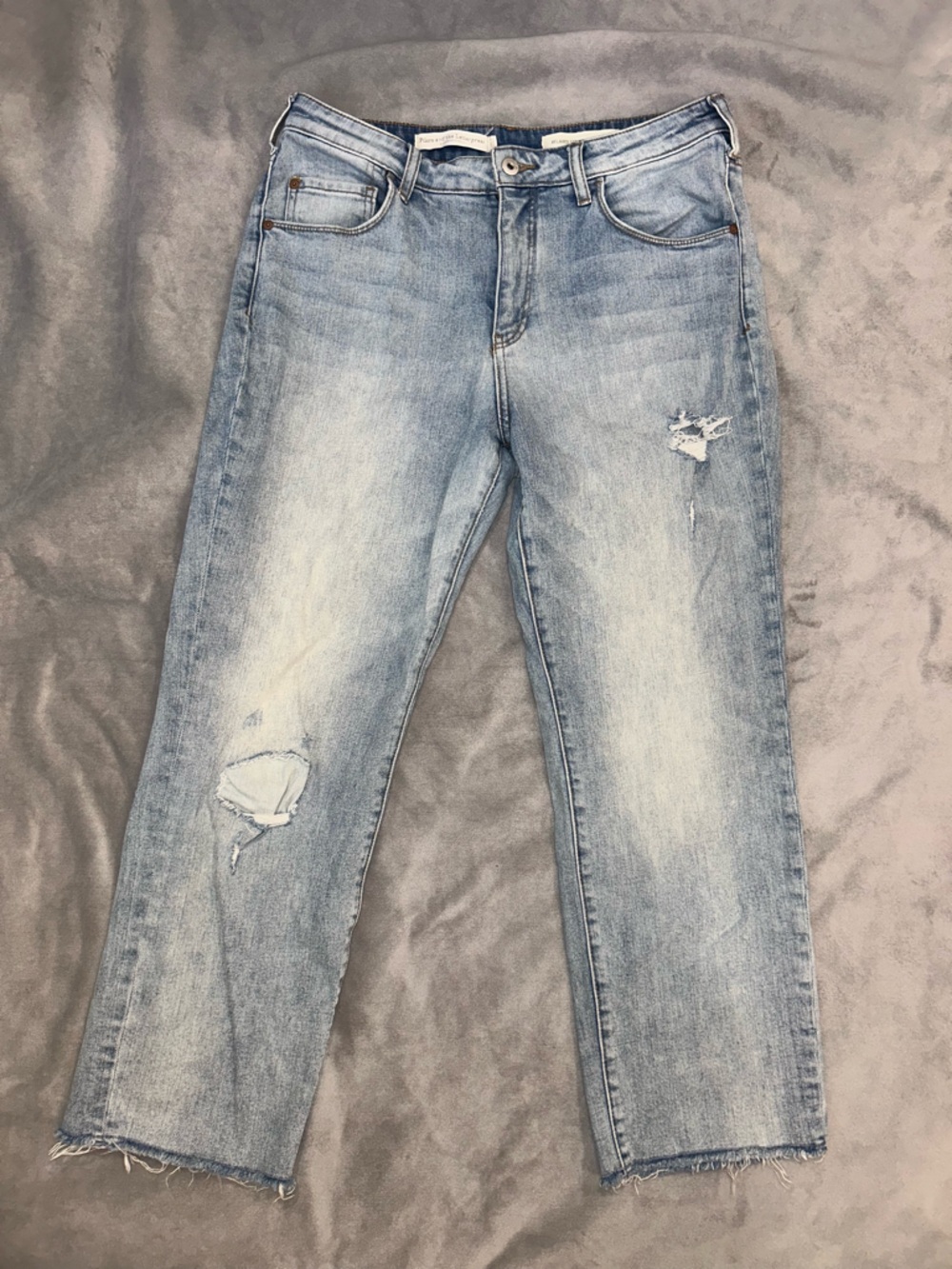 Pilcro Light Blue Distressed Boyfriend Jeans, 31